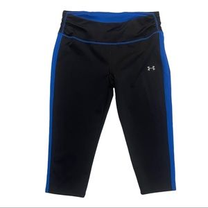 Under Armour Fitted AllseasonGear Black Running Leggings Below the Knee Capris